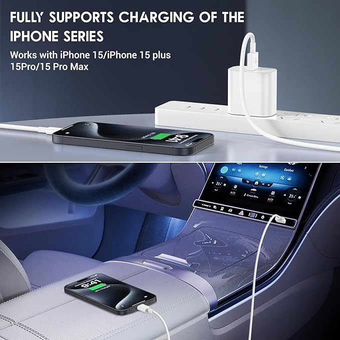 QZIIW 4 Pack USB C Fast Charging Cable 3FT For iPhone 17 16 15/17 16 15 Pro/16 15 Pro max/16 15 Plus,USB A to USB C Car Carplay Cord compatible Samsung Galaxy S25 S24, iPad Pro 12.9/11,Air 5th/4th Gen