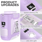 AMACOOL Portable Waist Fan Clip On, MAX 40H Work Time, 10000mAh Rechargeable Wearable Shirt Fan with Light, 16000RPM Powerful 5 Speed Belt Fans Personal Cooling Fans for Outdoor Jobsite Camping Travel