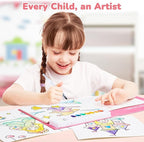 JoyCat Paint with Water Coloring Books for Toddlers, Watercolor Painting Sets for Kids Ages 3-5 4-8, Arts and Crafts Drawing Activities Toy Birthday Gifts for Boys Girls (Magical Pony)