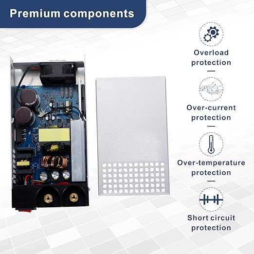 AC to DC Converter 12V Power Supply 1200W Max 100A SMPS 110v to 12v Converter Switching Power Supply Transformer for Car Radio/Stereos, RV, 3D Printer, Led Strip, Motor Pump, CCTV