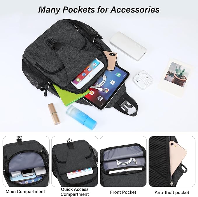 MOSISO Sling Backpack Travel Hiking Daypack, Crossbody Convertible Sling Bag with Front Pocket One Shoulder Chest Bag