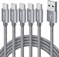 CLEEFUN USB C Cable 3ft, 5-Pack USB A to Type C Charger Cord Fast Charging for iPhone 17 16 15 Pro Max Air Plus, for Samsung Galaxy S25 S24 S23 S22 S21 S20 S10 A17 A16 A15 A56 A55 A26 A35 A36 A71