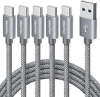 CLEEFUN USB C Cable 3ft, 5-Pack USB A to Type C Charger Cord Fast Charging for iPhone 17 16 15 Pro Max Air Plus, for Samsung Galaxy S25 S24 S23 S22 S21 S20 S10 A17 A16 A15 A56 A55 A26 A35 A36 A71
