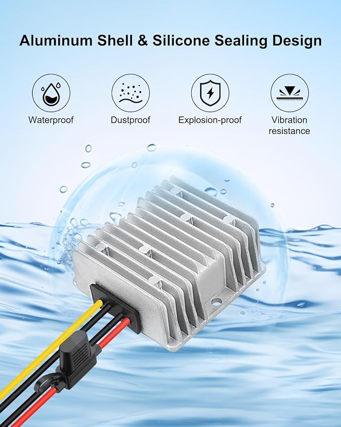 DC 24V to 12V 10A 120W Step Down Buck Converter Voltage Regulator with Low Voltage Protector