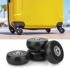 Zoofen 50 x 18mm Luggage Replacement Wheels 4 Pcs Rubber Suitcase Replacement Wheels Wear-Resistant Repair Casters for Luggage