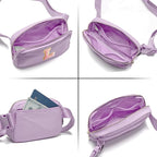 Gitus Initial Belt Bag Fanny Pack Crossbody Bag for Girls Birthday Gifts Age 8-10 Teen Girl Gifts Trend Stuff Personalized Letter Gifts for Daughter Sister (Lavender-L)