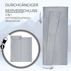 MIQIO Sport 2-in-1 Sleeping Bag Liner and XL Sized Travel Sheet - Ultra Lightweight Sleep Liner Double Travel Bed Sheet - Inlett Inlay