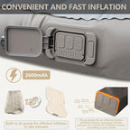 Air Mattress for Tesla Model Y Model 3 2017-2025, Self-Inflating 7" Thickened Camping Bed with Wireless Air Pump, Flocking Surface Portable Air Couch Mat, Model Y Accessories for Outdoor Camping