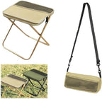 Foldable Portable Backpack Stool|Collapsible Stool for Camping,Hiking |Lightweight Ultralight Pocket Chair|Capacity 330LBS|Outdoor Footstool for Travel Walking Fishing Picnic BBQ (Khaki, Large)