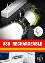 Big LED Searchlights Spotlight Lantern Flashlights, 22000LM 6 Modes Rechargeable Handheld Camping Hunting Lamp Portable Work Lights for Indoor Outdoor Emergency