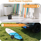 Portable Rechargeable Electric SUP Paddle Board Pump, Intelligent Dual Stage Inflation&Deflation, Up to 20PSI and Auto-Off for Stand UP Paddle Boards, Kayaks, Tents