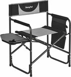 SUNNYFEEL Oversized Camping Directors Chair, Portable Folding Lawn Chairs for Adults Heavy Duty with Side Table,Pocket for Beach, Fishing,Picnic,Concert Outdoor, Foldable Camp Chairs