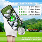 2000mAh Creative Golf Ball Power Bank, Emergency Mini Power Portable Charger USB-C, Compatible with iPhone15,16，17，15 Plus,15 Pro Max, Gift for Golf Lover Men Women (Silver Golf Power Bank)
