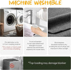 Merino Wool Blend Camping Blanket Ultra Warm, Moisture Wicking, Portable Outdoor Blanket for Camping, RV Trips, Adventures, Picnic, Bushcraft Survival Kits, Large 86"x62"