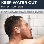 Peace&Quiet PQ Wax Ear Plugs for Sleeping, Swimming - 15 Soft Noise Cancelling Silicone Gel Wax Earplugs for Sleep and Swimmers, Ear Protection with Sound Blocking Level of 32 Db, (15-Pillows)