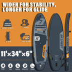 AKSPORT Inflatable Stand Up Paddle Board, SUP Board with All Accessories, Wide Stable Design, Non-Slip Deck, Inflatable Paddle Boards for Youth & Adult