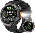 Military Smart Watches for Men Built-in GPS 3ATM Waterproof with Call/LED Flashlight, 1.45" Rugged Tactical Smartwatch with Compass, Fitness Tracker with HR/SPO2/Sleep Monitor for iPhone Android