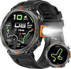 Military Smart Watches for Men Built-in GPS 3ATM Waterproof with Call/LED Flashlight, 1.45" Rugged Tactical Smartwatch with Compass, Fitness Tracker with HR/SPO2/Sleep Monitor for iPhone Android