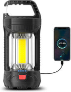 Camping Lantern Rechargeable, 2000LM Rechargeable Lantern with 4400mAh Battery, Waterproof LED Camping Light with 4 Modes, Portable Lanterns for Power Outages, Hurricane and Outdoor Use