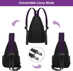 MOSISO Sling Backpack Travel Hiking Daypack, Crossbody Convertible Sling Bag with Front Pocket One Shoulder Chest Bag