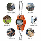 Digital Hanging Scale, Mini Crane Scale 660LB/300KG,Deer Hunting Scales,Digital Scale with Hooks for Farm Fishing, Fish,Luggage，Outdoor.