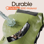 Earth Pak Waterproof Backpack - Heavy Duty Hiking Backpack - Roll-Top Closure Bag - Cushioned Dry Bag Waterproof Phone Case