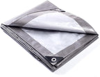 GUARD SHIELD Tarp 20x20 Feet Waterproof Grey/Silver Tarps 8Mil Multi Purpose UV Resistant Cover for Outdoor,Camping,Tent,Boats