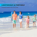 Beach Tent for 3-4 People, Pop-Up Beach Tent Automatic Setup, UV Protection, Extendable Floor, Ventilating Windows, Portable Outdoor Sun Shelter, Blue