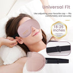 ringchan Sleep Masks for Women Travel or nap, 100% Black Out Eye mask for Sleeping, Comfortable for Eyelashes to Blink, Silky and Soft Against The Skin - Dusty Rose Pink
