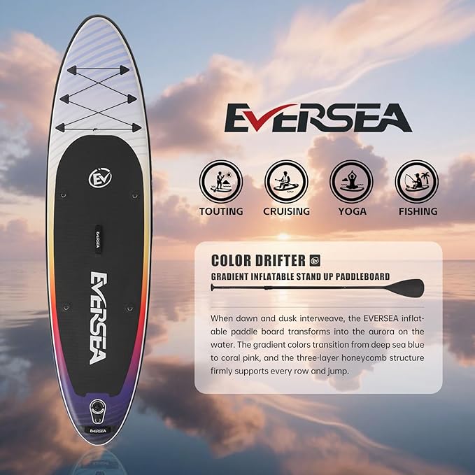 Inflatable Stand-Up Paddle Boards – Available 32"/33"/34" Widths Inflatable Paddle Board with SUP Accessories, Camera Mount, Basic All-Around SUP Board for All Skill Levels, Up to 450lbs