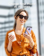 Portable Charger Built-in Cables and AC Wall Plug, 12000mAh power Bank, USB C 22.5W Fast charging Phone Charger ,Compact Lightweight External Battery Pack for iPhones, iPad, Samsung，Tablets, etc.