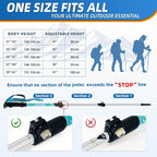 Lightweight Collapsible Kids Hiking Poles - Retractable Kids Hiking Stick, Telescoping Aluminum Trekking Poles 2 Pack, Adjustable Kids Ski Poles by Croosse