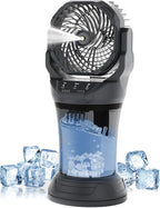 Portable Misting Fan, 30000mAh Battery Powered, Rechargeable Mist Fan with 4 Speeds, 4 Spray Modes, Remote & RGB Light, Auto Oscillation with 2L Tank Spray Cooling for Patios Camping Beach Outdoor