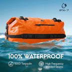 Haimont Large Waterproof Duffel Backpack Roll-Top Heavy Duty Dry Duffle Bag for Boating, Travel, Motorcycle, Kayaking, Camping, 60L