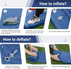 Elegear Double Sleeping Pad - 4" Ultra-Thick Self Inflating Camping Mat for 2 Persons with Built-in Pillow and Foot Pump