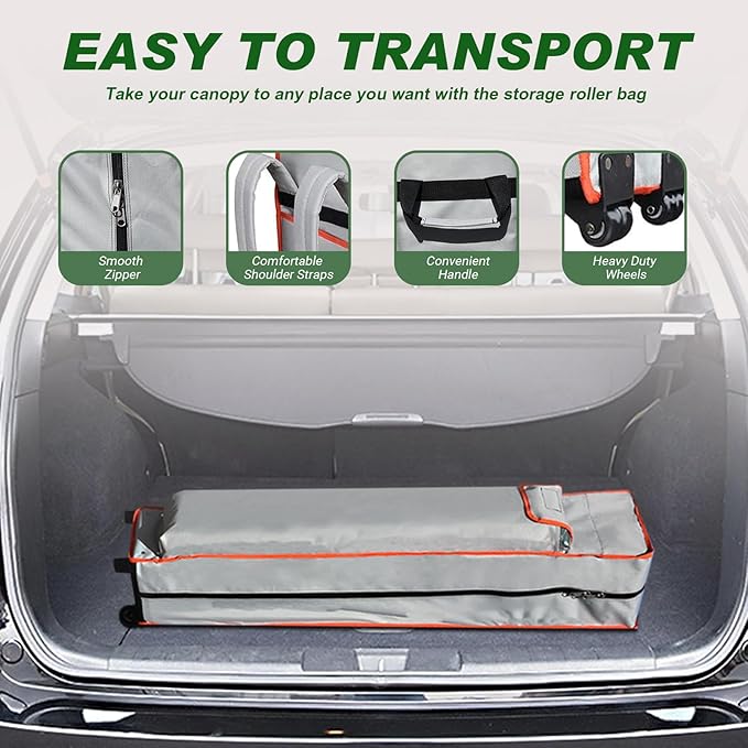 Eurmax USA NOMATTER ONE-Person Open&Close 10x10ft Pop Up Canopy Tent,Portable Shelter Canopy for Outdoor Events with 1 Removable Sidewall,Instant Canopies,Temporary Sunshade,Bonus 4 Sand Bags(Blue)