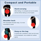 ALEVMOOM 2025 Upgraded XXL 19.7" Collapsible Stool with Cushion, 1000lbs Max Weight Heavy Duty Portable Telescoping Stool, Retractable Seat Folding Chair for Camping Fishing Hiking(Red-XXL)