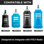 Soft Flask - Shrink As You Drink Soft Water Bottle for Hydration Pack - Folding Water Bottle Ideal for Running, Hiking, Cycling, Climbing & Rigorous Activity