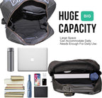 Full-Grain Leather Backpack for Men & Women, 16 Inch Laptop Bag Business Travel Backpack Minimalist Work Bag(8528- Gray)