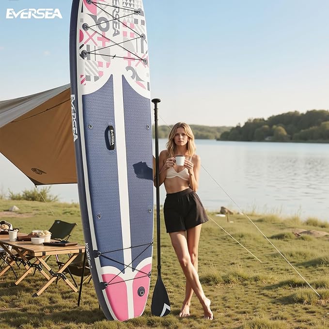 Inflatable Stand-Up Paddle Boards – Available 32"/33"/34" Widths Inflatable Paddle Board with SUP Accessories, Camera Mount, Basic All-Around SUP Board for All Skill Levels, Up to 450lbs