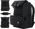 Verage Pulse 2-in-1 Roll Top Laptop Backpack 16″ with Detachable Everyday Sling Bag, Personal Item Size, Expandable Water-Resistant Travel Backpack for Airplane, Work & Daily Commute – Black