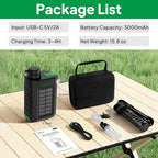 Greeshow Electric Portable Water Filter Camping - Solar Powered, Hand Crank, USB Charging, Water Purifier Survival with Emergency Light for Hiking Backpacking Travel Outdoor, Phone Charger, GS-2811