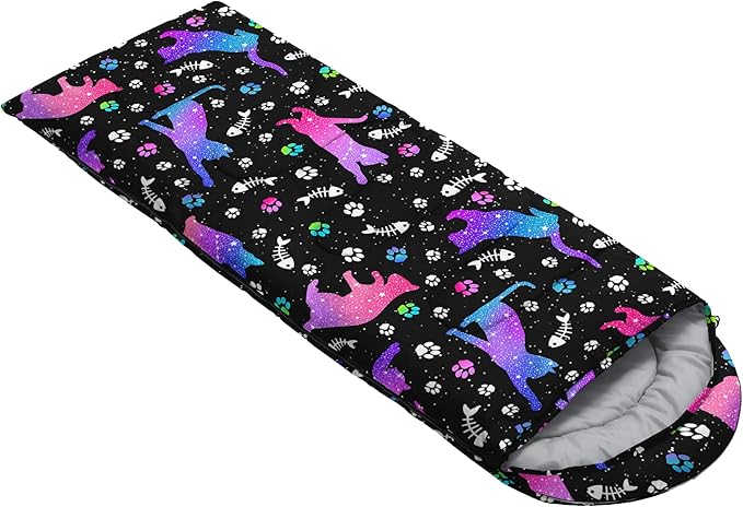 QOOMO Animals Camping Sleeping Bags,3 Season Warm & Cool Weather,Lightweight,Waterproof Sleeping Bags for Adults & Kids,Traveling,and Outdoors,Camping Gear Equipment