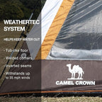 CAMEL CROWN 4/6 Person Tent Waterproof Lightweight Portable Backpacking Tent for Outdoor Camping Hiking