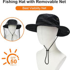 Sun Hats for Men Women Bucket Hat UPF 50+ Boonie Hat Foldable UV Protection Hiking Beach Fishing Summer Safari