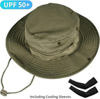 Sun Hats for Men Women Bucket Hat UPF 50+ Boonie Hat Foldable UV Protection Hiking Beach Fishing Summer Safari