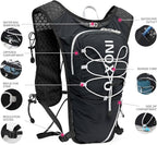 Running Vest for Women Men, Adjustable Chest Straps Running Hydration Vest with 500ml Soft Flask, Lightweight Breathable Reflective Hydration Backpack for Hiking