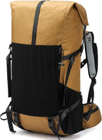 Hiking Backpack,30L +10L Extra Large Capacity Hiking Bag,Internal Frame Camping Backpack,Upgraded X-PAC Lightweight Sport Daypack Travel Backpacks Fit For Mountain Climbing Camping (Brown)