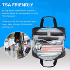 BAGSMART 18 Inch Laptop Bag, Expandable Briefcase, Computer Bag Men Women, Laptop Shoulder Bag, Work Bag Business Travel Office - Black