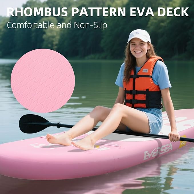 Inflatable Stand-Up Paddle Boards – Available 32"/33"/34" Widths Inflatable Paddle Board with SUP Accessories, Camera Mount, Basic All-Around SUP Board for All Skill Levels, Up to 450lbs